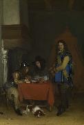 Adriaan de Lelie An Officer dictating a Letter oil painting